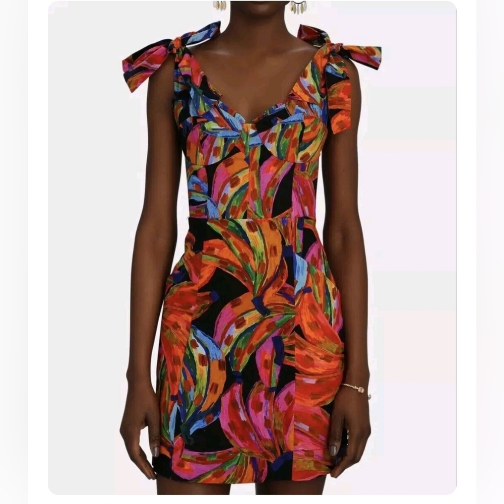 🔥SALE🔥FARM Rio mini dress tropical sleeveless with pockets size Small